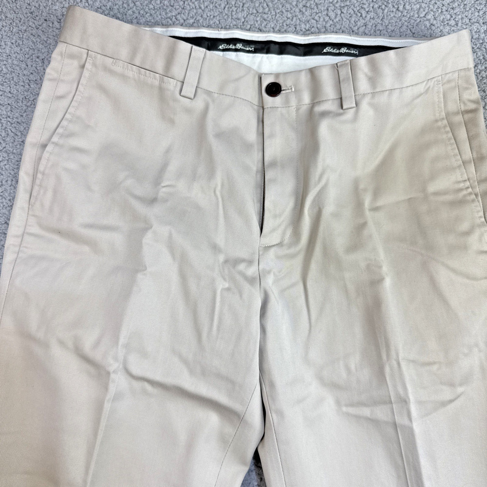 Eddie Bauer Men’s Khaki Pants 35x27 Beige Outdoor Hiking Casual Lightweight 4772